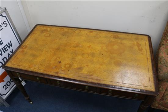 A Regency mahogany writing table W.134cm